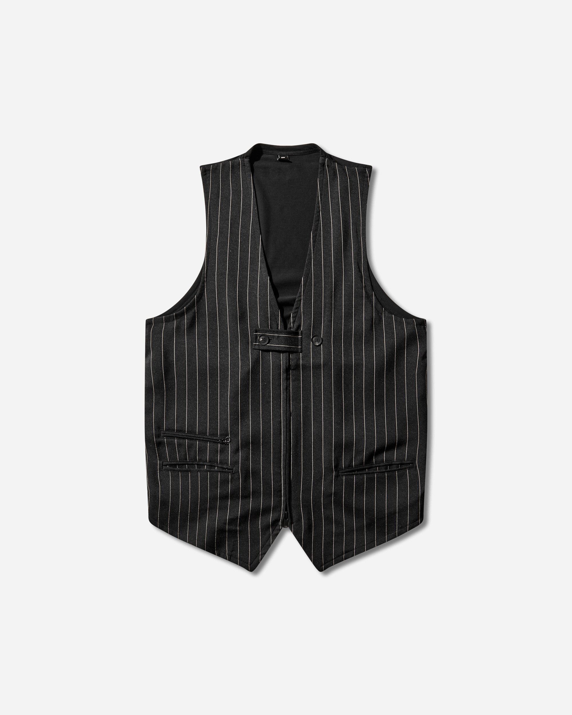 Y-3 Sport Uniform Pinstripe Tailored Vest Black Adidas – Гарантія оригінальності – боковий вид - ADIDAS