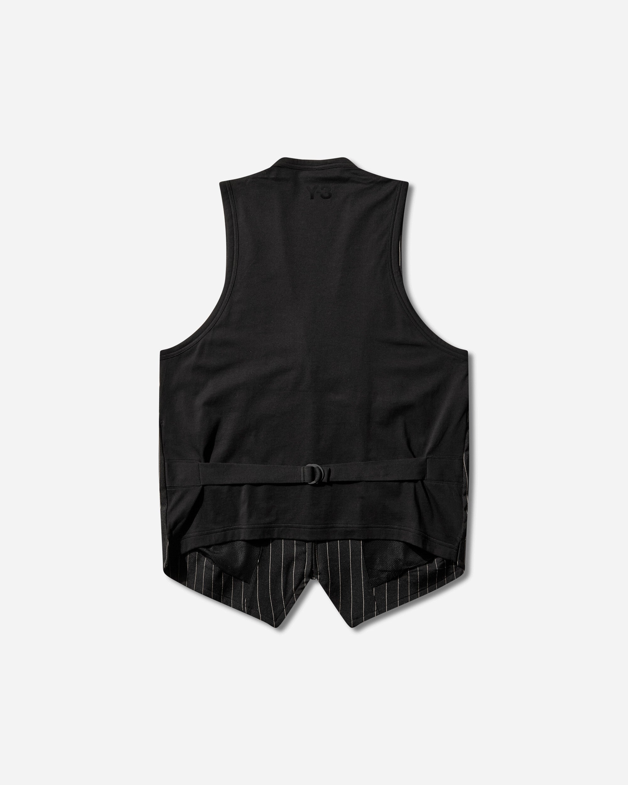 Y-3 Sport Uniform Pinstripe Tailored Vest Black Adidas – Гарантія оригінальності – вид ззаду - ADIDAS