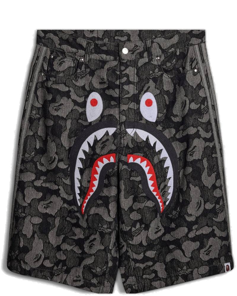 Bape Shark Denim Jorts Black Adidas – Гарантія оригінальності
