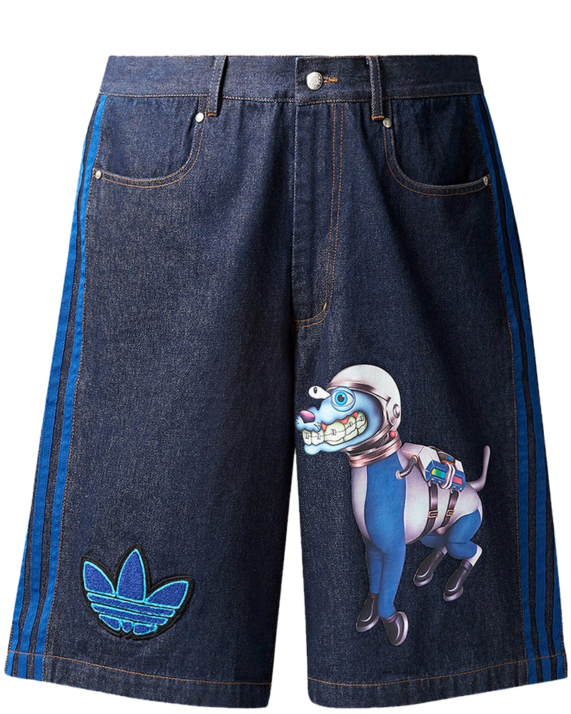 X Kf Mens Jean Shorts Medium Blue Denim Adidas – Гарантія оригінальності