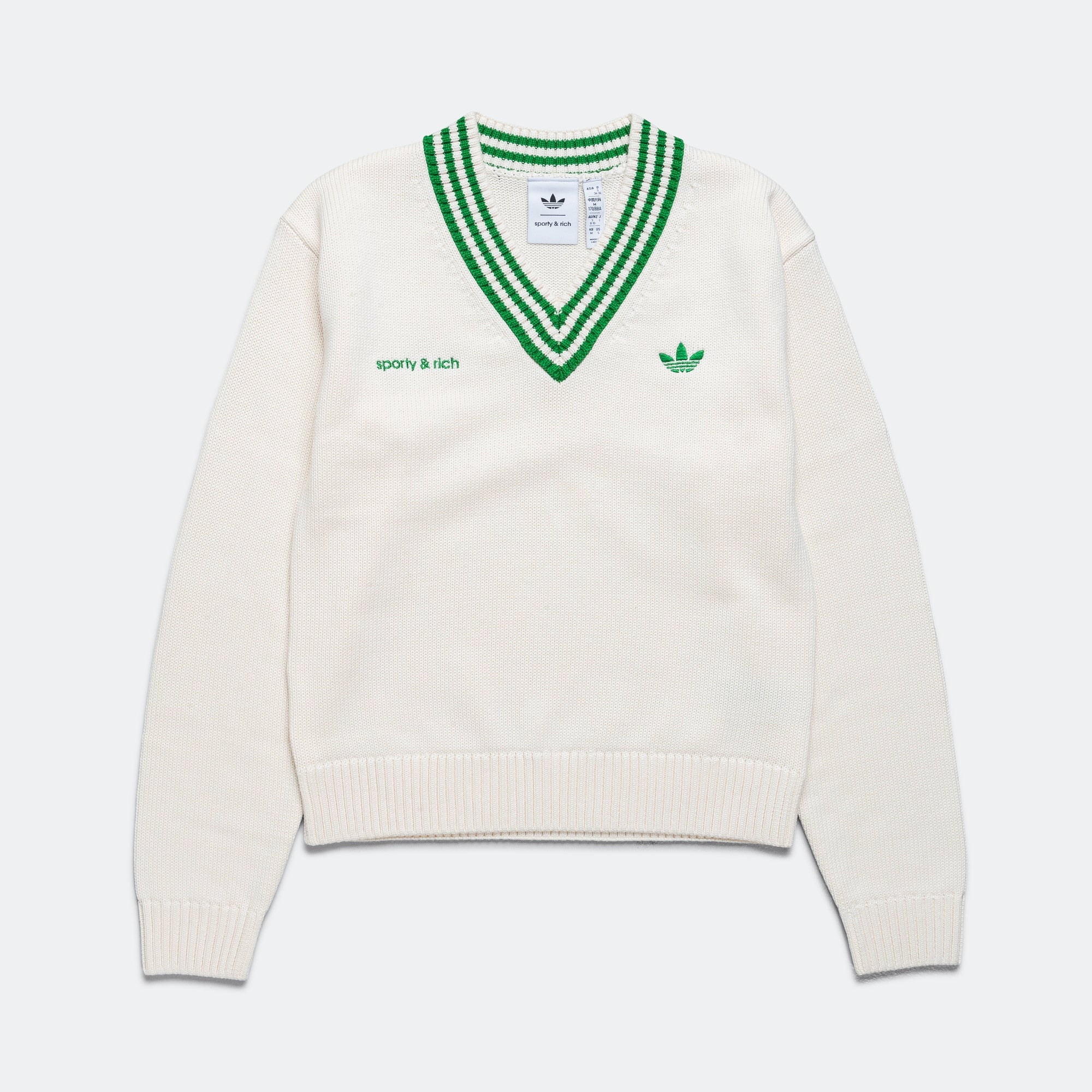 Womens Knit Sweater X Sporty & Rich Adidas оригінал – Купити в Україні – боковий вид - ADIDAS