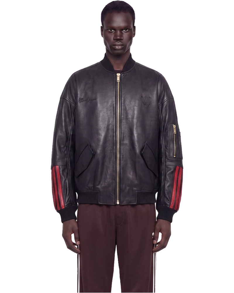 X Willy Chavarria Leather Bomber Jacket Adidas – Гарантія оригінальності