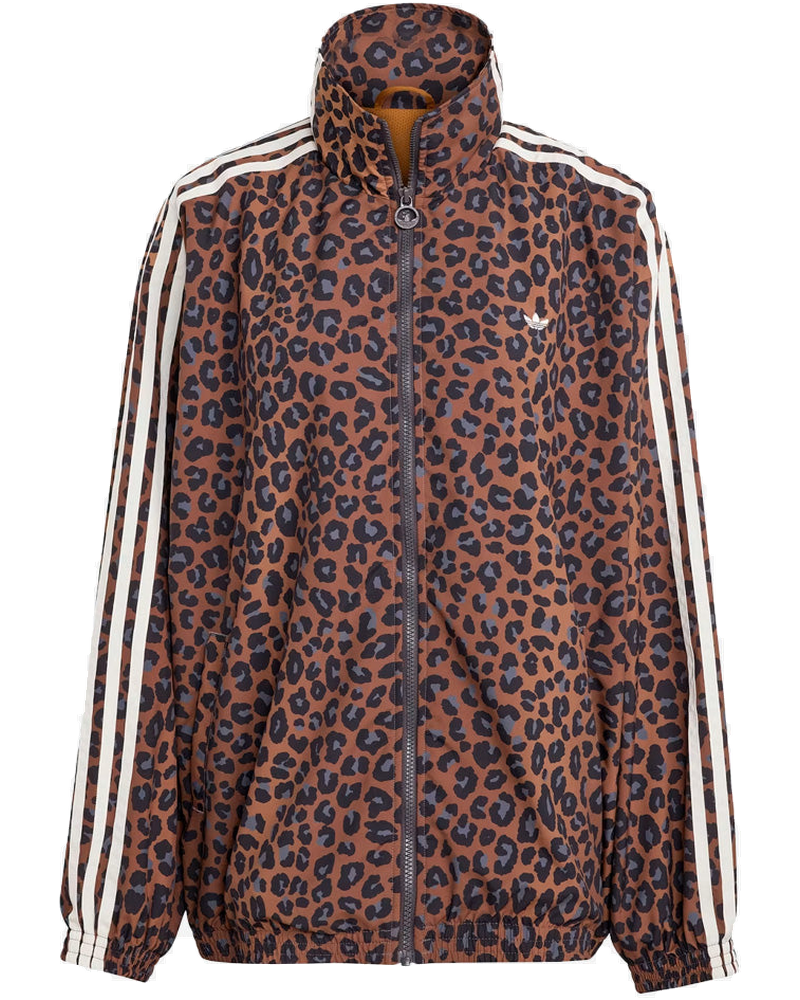Brown Oversized Sports Jacket With Leopard Print Adidas оригінал – Купити в Україні