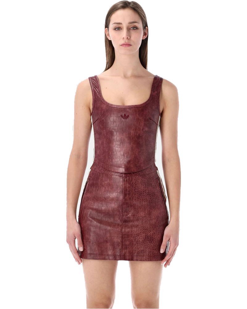 Fitted Burgundy Faux Leather Corset Adidas – Гарантія оригінальності