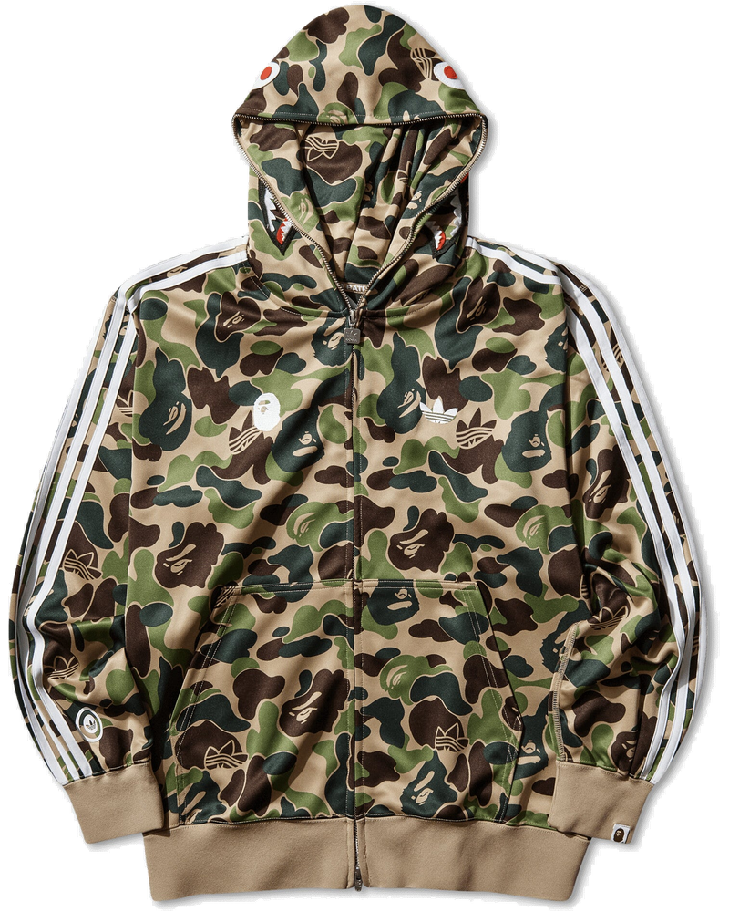 Оригінальна Bape Shark Track Hoodie Crew Green Adidas