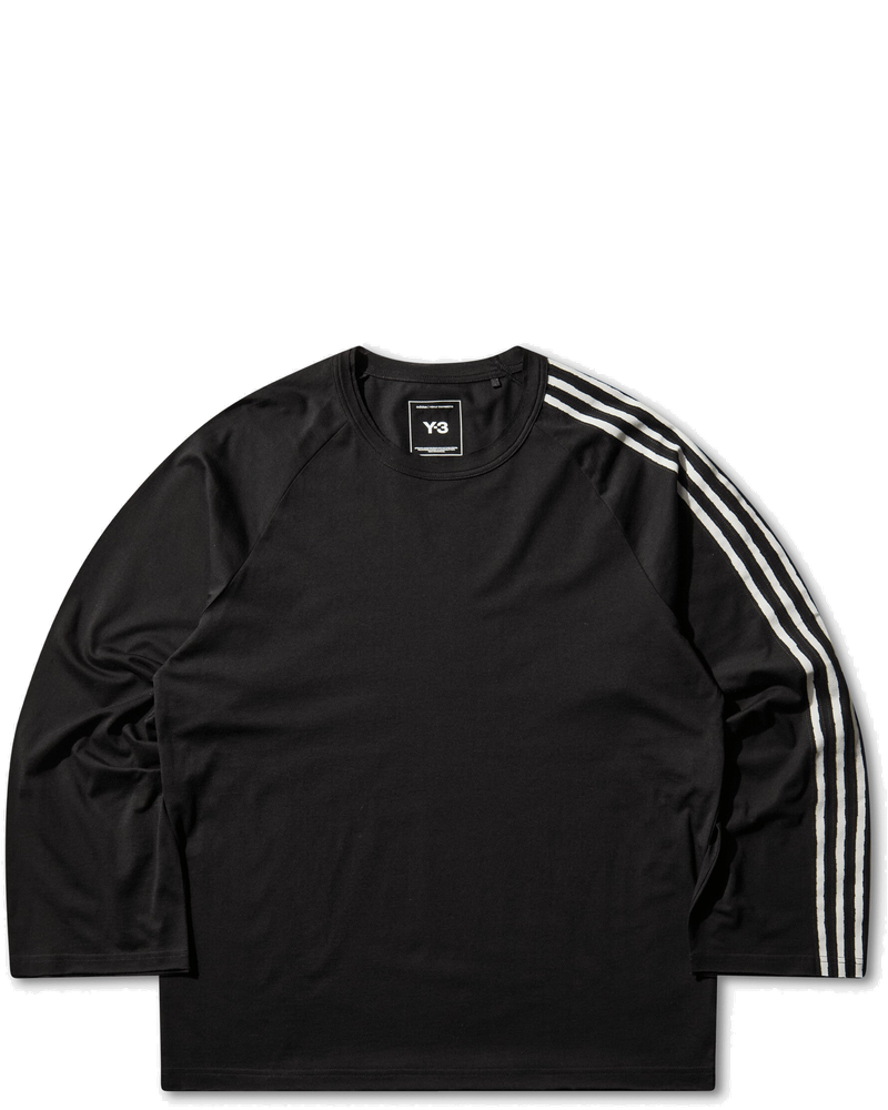 Y-3 Raw Edge 3-Stripes Longsleeve T-Shirt Black Adidas оригінал – Купити в Україні