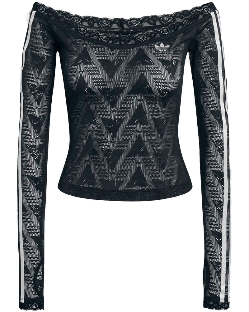 Bardot Fitted Top With Exposed Shoulders And Lace Details Adidas оригінал – Купити в Україні
