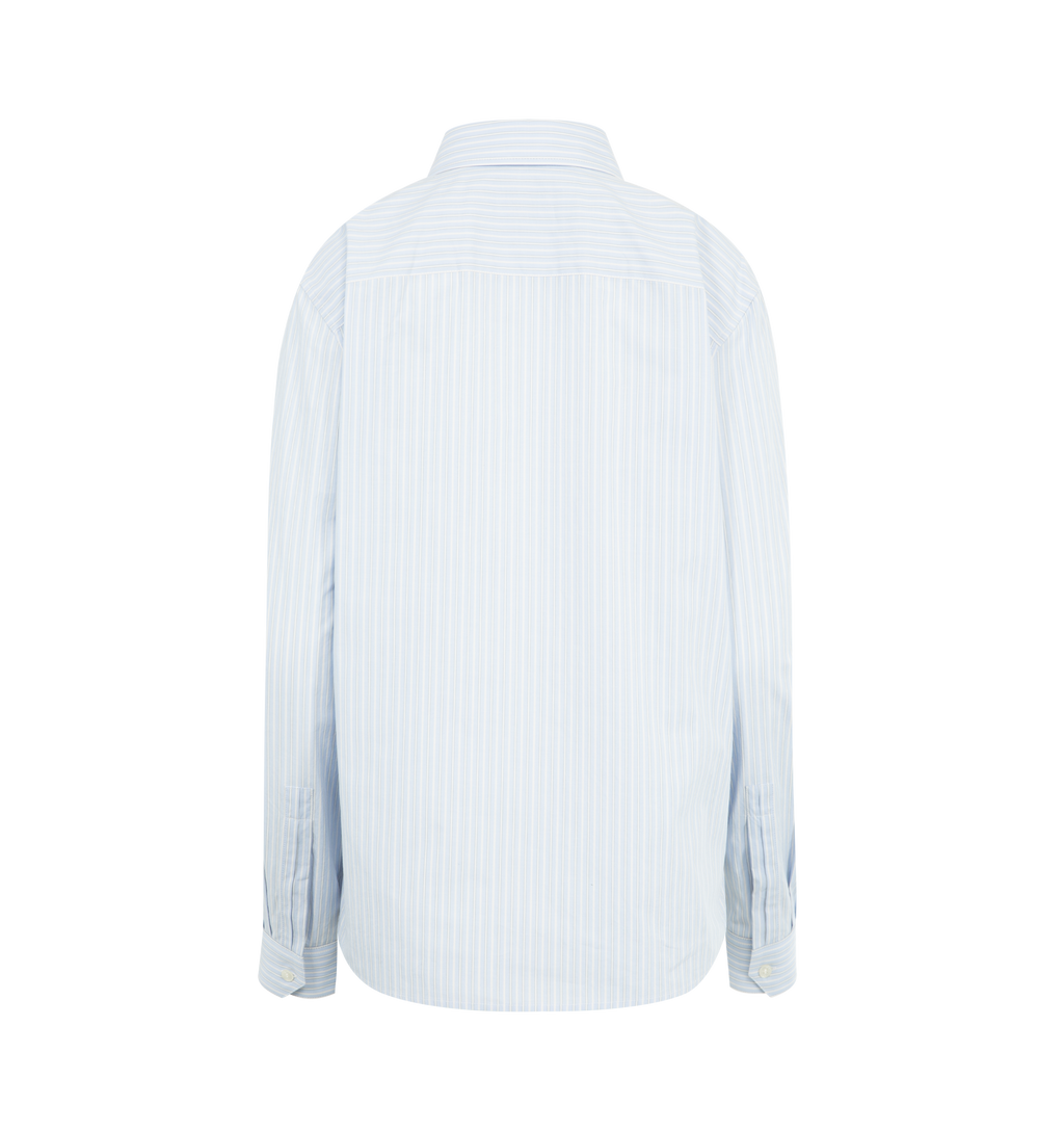 Striped Cotton Poplin Shirt Saint laurent оригінал – Купити в Україні – вид ззаду
