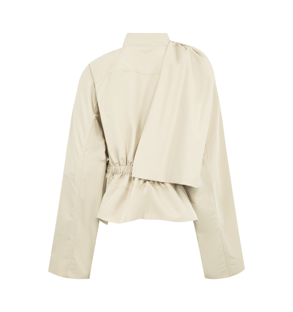 Cropped Scarf Flight Jacket Rick owens – Гарантія оригінальності – вид ззаду
