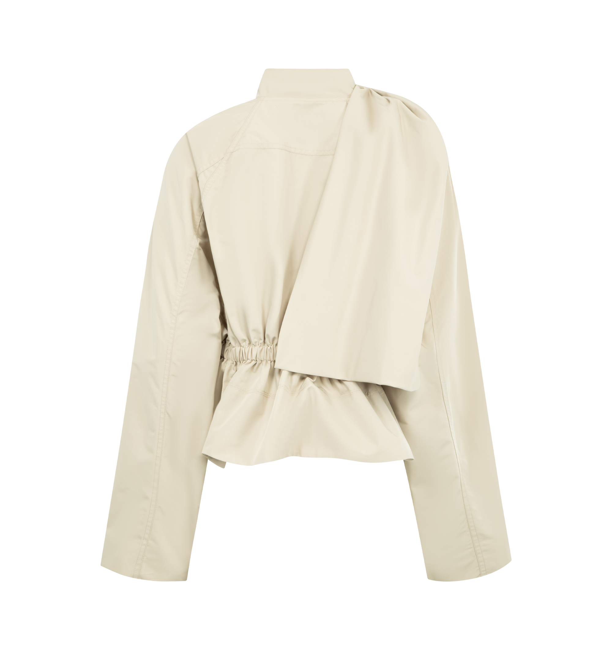 Cropped Scarf Flight Jacket Rick owens – Гарантія оригінальності – вид ззаду