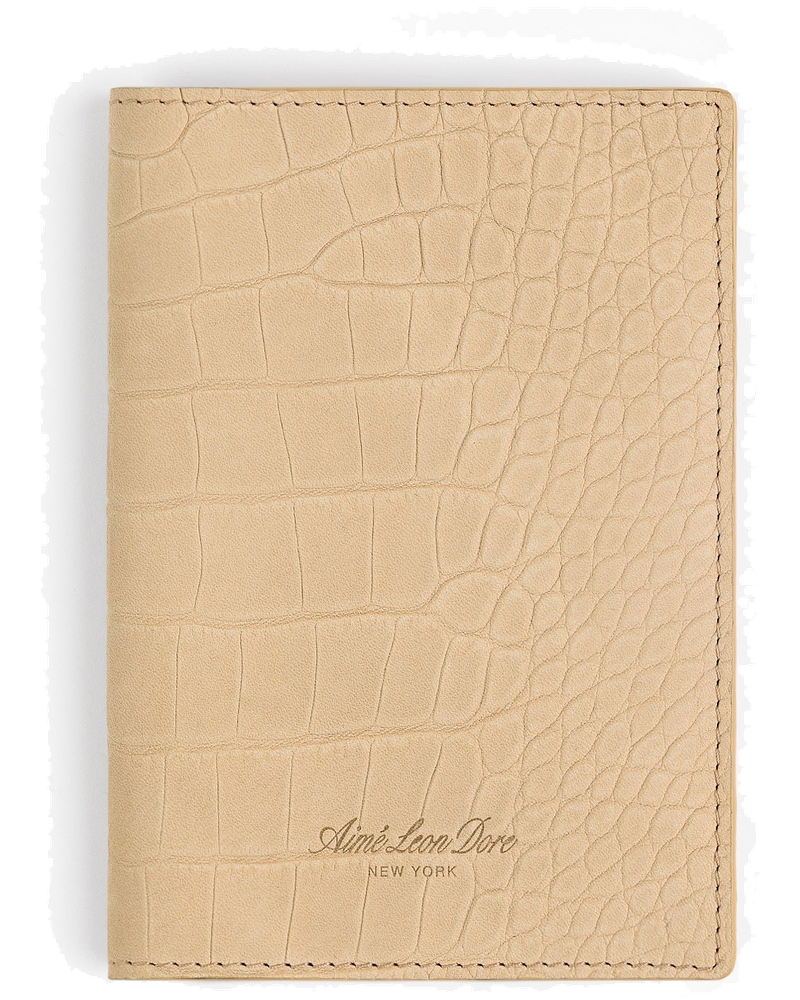 Оригінальна Croc-Embossed Nubuck Passport Holder Aime leon dore