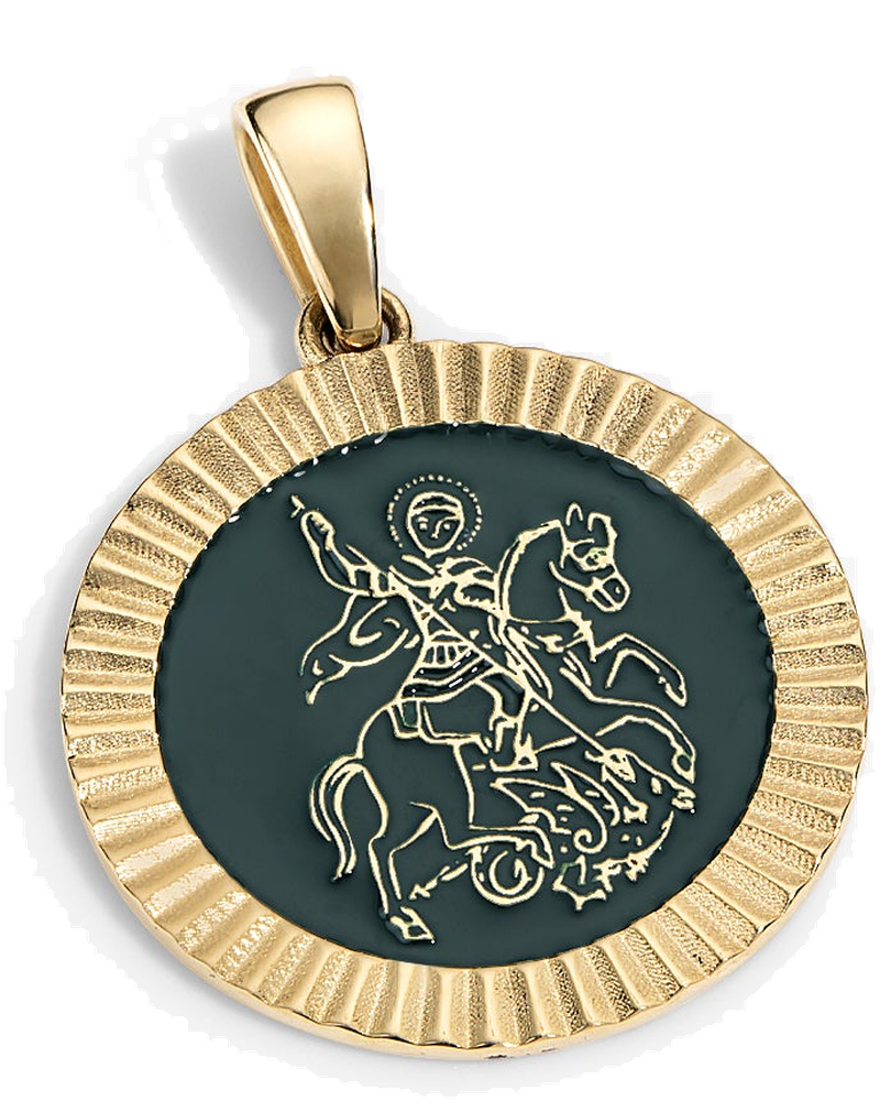 14kt Gold Saint George Coin Pendant Aime leon dore оригінал – Купити в Україні