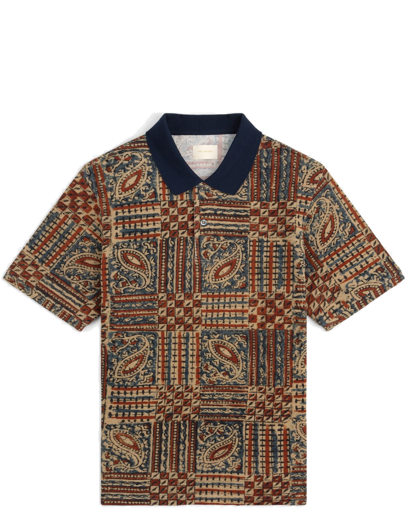 Оригінальна Paisley Printed Piqué Polo Aime leon dore