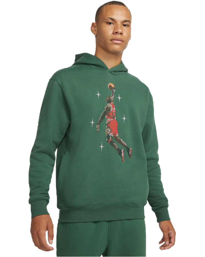 Оригінальна Mens Graphic Fleece Hoodie Noble Green Air jordan