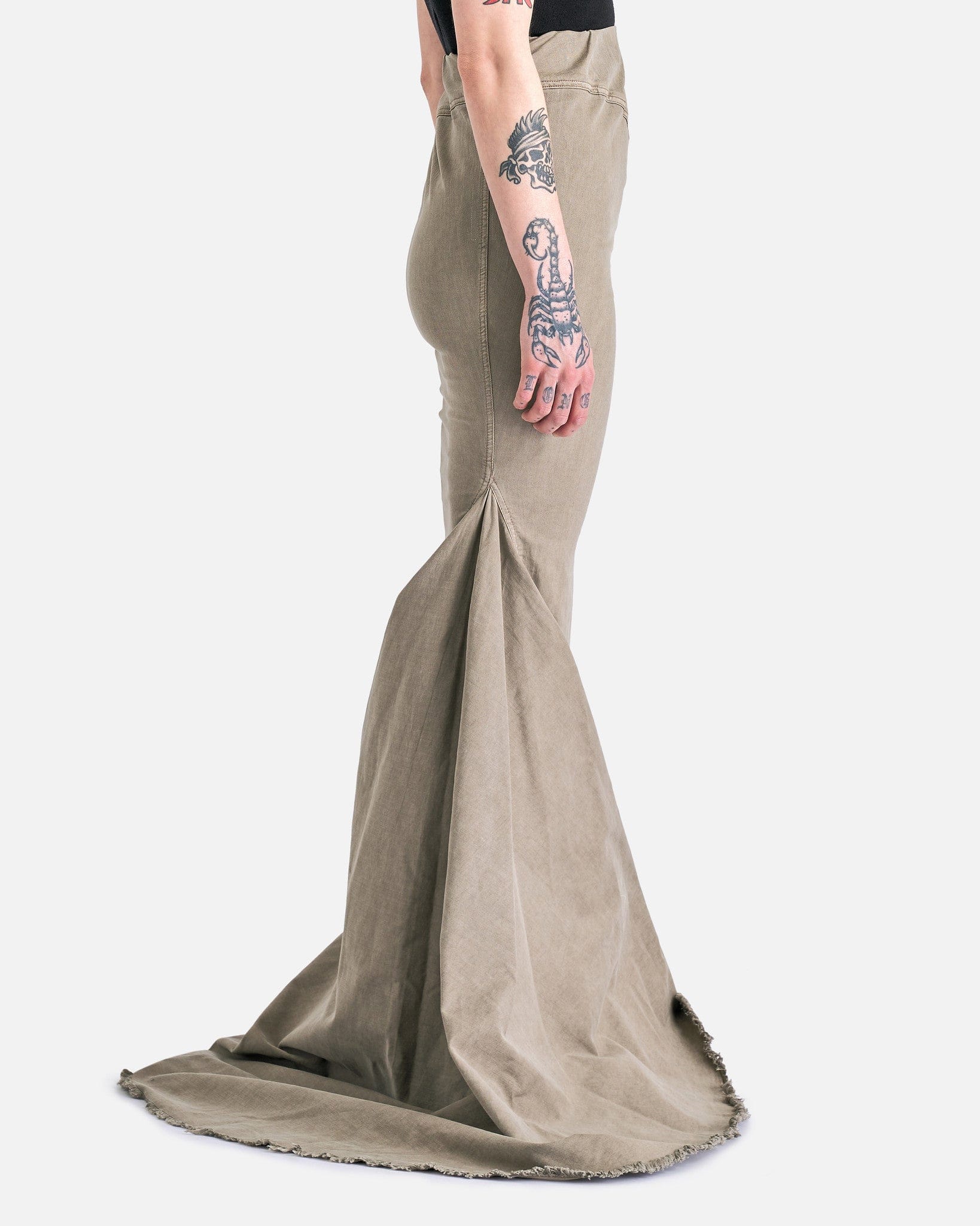 Оригінальна Al Pillar Skirt In Pearl Rick owens – вид ззаду