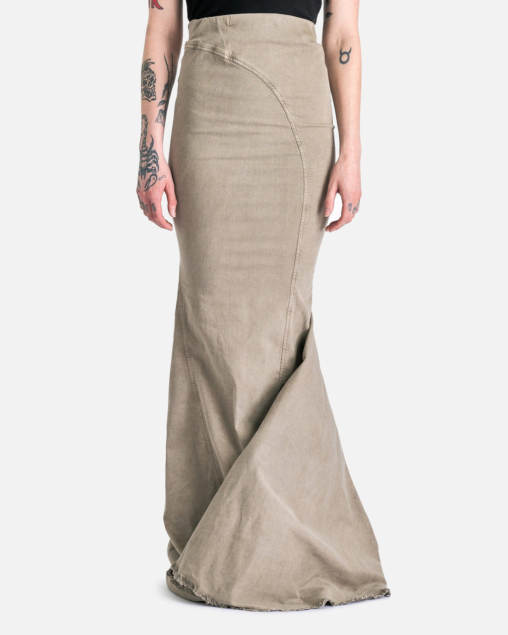 Оригінальна Al Pillar Skirt In Pearl Rick owens – детальний вид