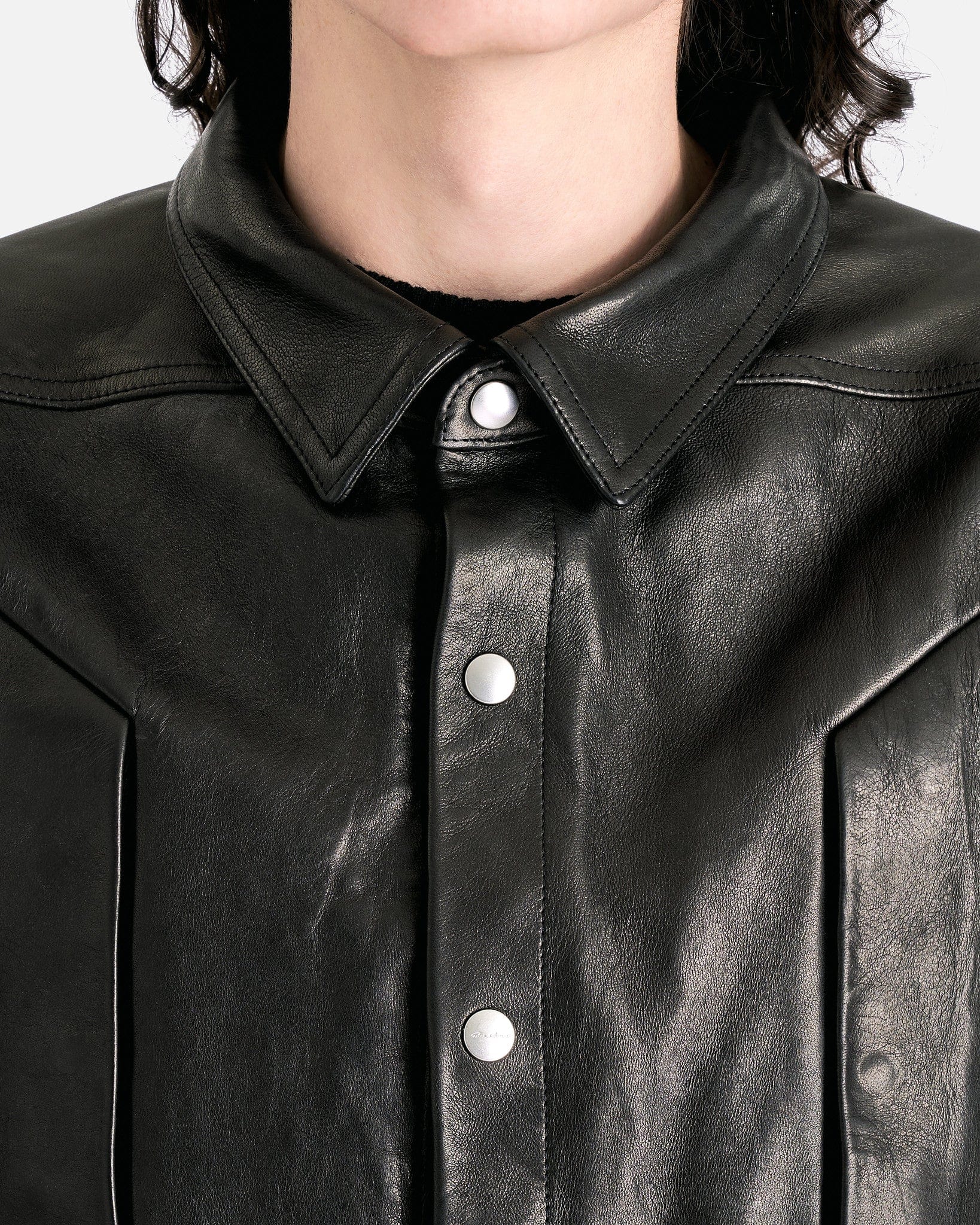 Оригінальна Alice Strobe Shirt In Black Rick owens – збільшений вид
