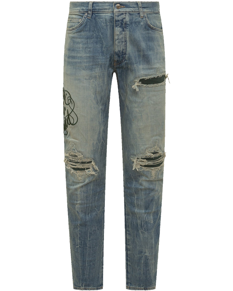 Slim Jeans With Rips And Embroidery Amiri – Гарантія оригінальності
