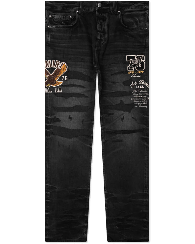 Varsity Eagle Logo Straight Jean Amiri – Гарантія оригінальності