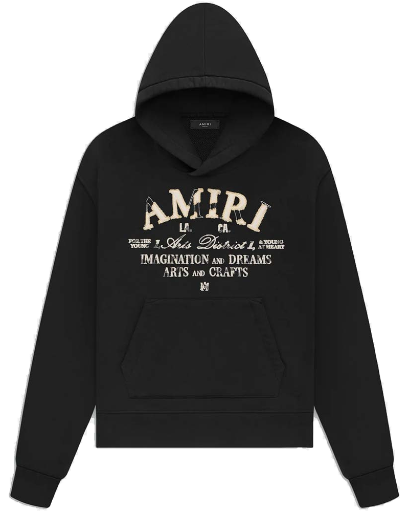 Black Distressed Arts District Hoodie Amiri – Гарантія оригінальності