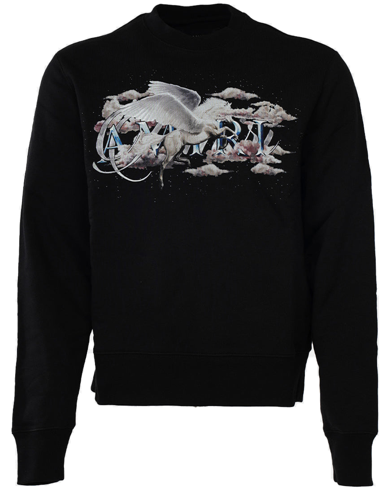 Black Pegasus Script Crewneck Sweatshirt Amiri оригінал – Купити в Україні