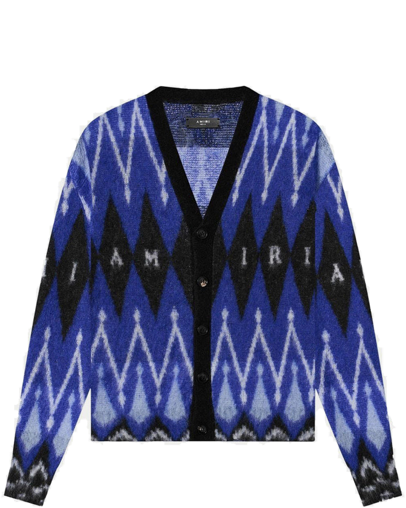 Blue Argyle Mohair Cardigan Amiri – Гарантія оригінальності