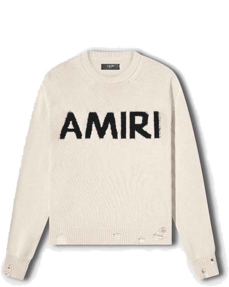 Оригінальна Alabaster Eyelash Logo Sweater Amiri
