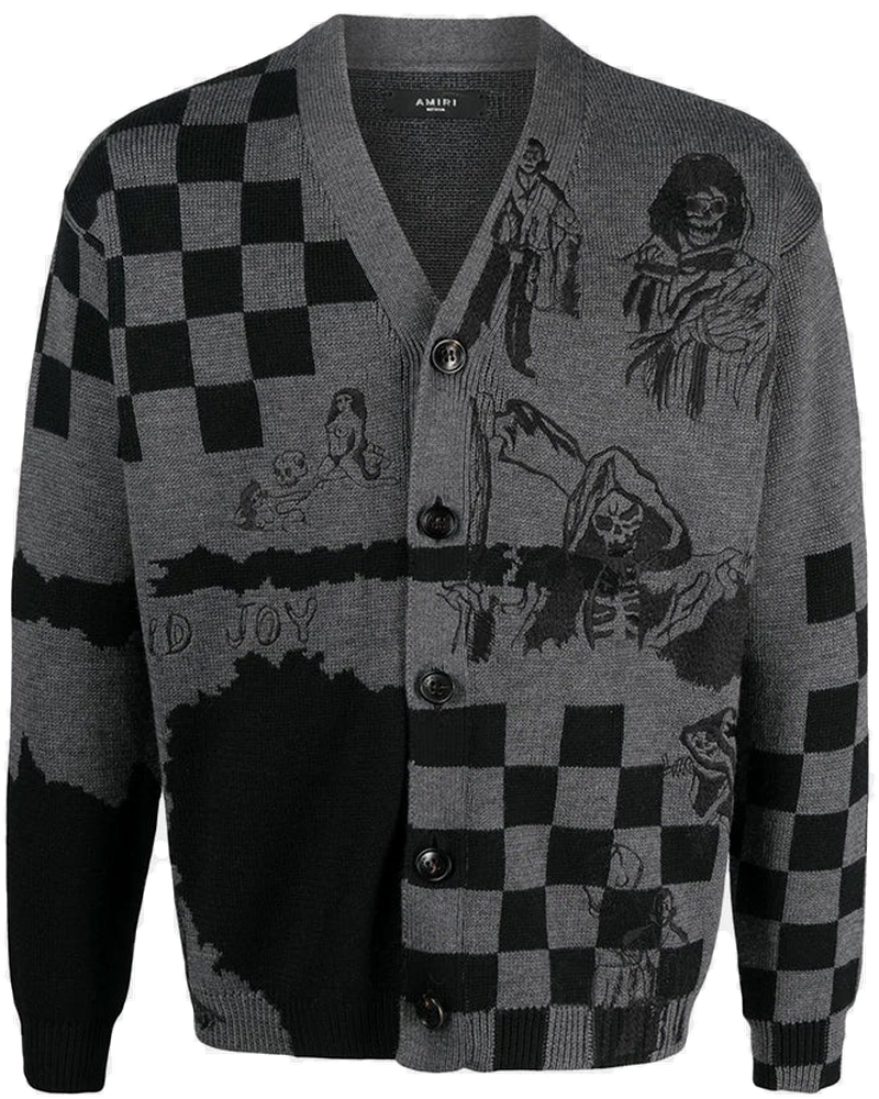 Grey Wes Lang Sketch Cardigan Amiri оригінал – Купити в Україні