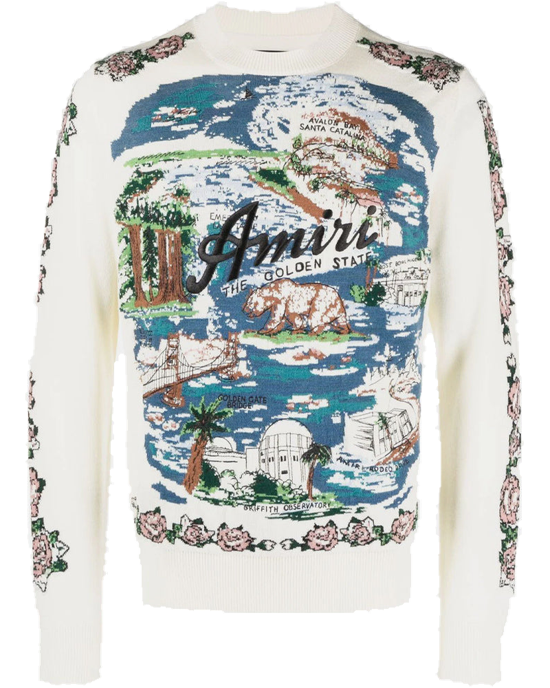Ss23mkl005-368 Aloha Landscape Jacquard Crew Amiri оригінал – Купити в Україні