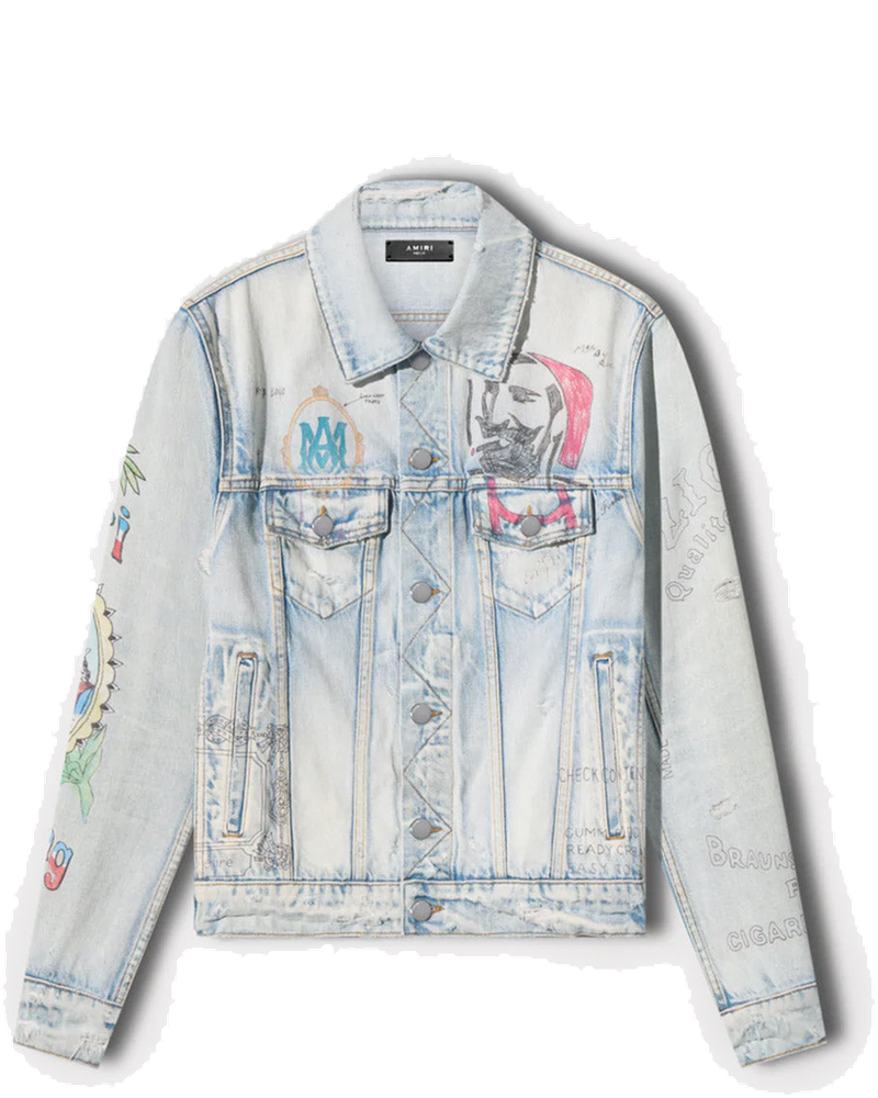 Ligh Indigo Zig-Zag Trucker Jacket Amiri – Гарантія оригінальності