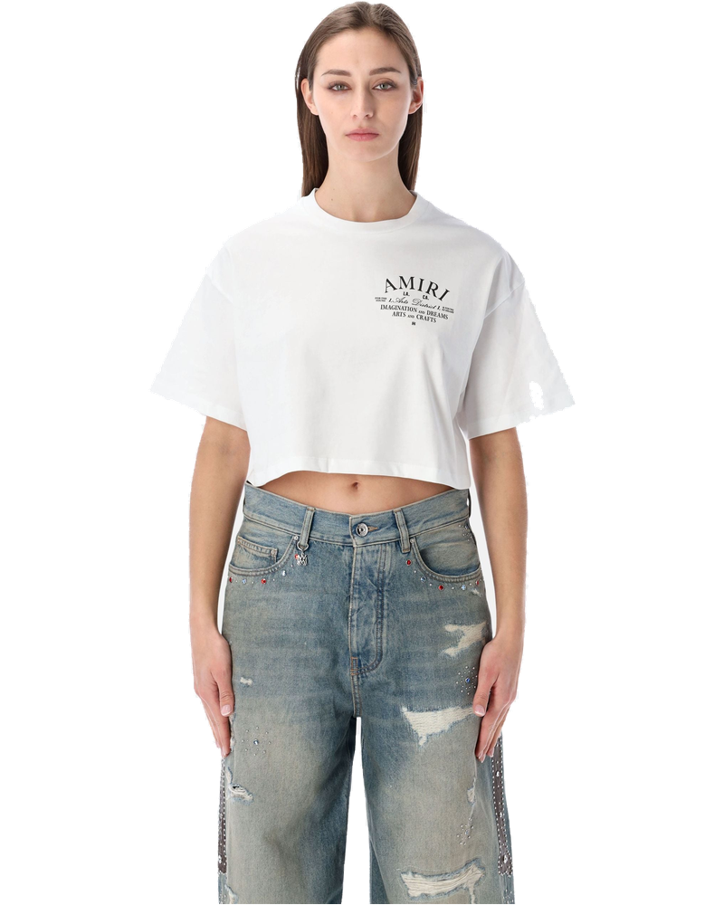 Оригінальна Arts District Cropped Cotton Tee Amiri