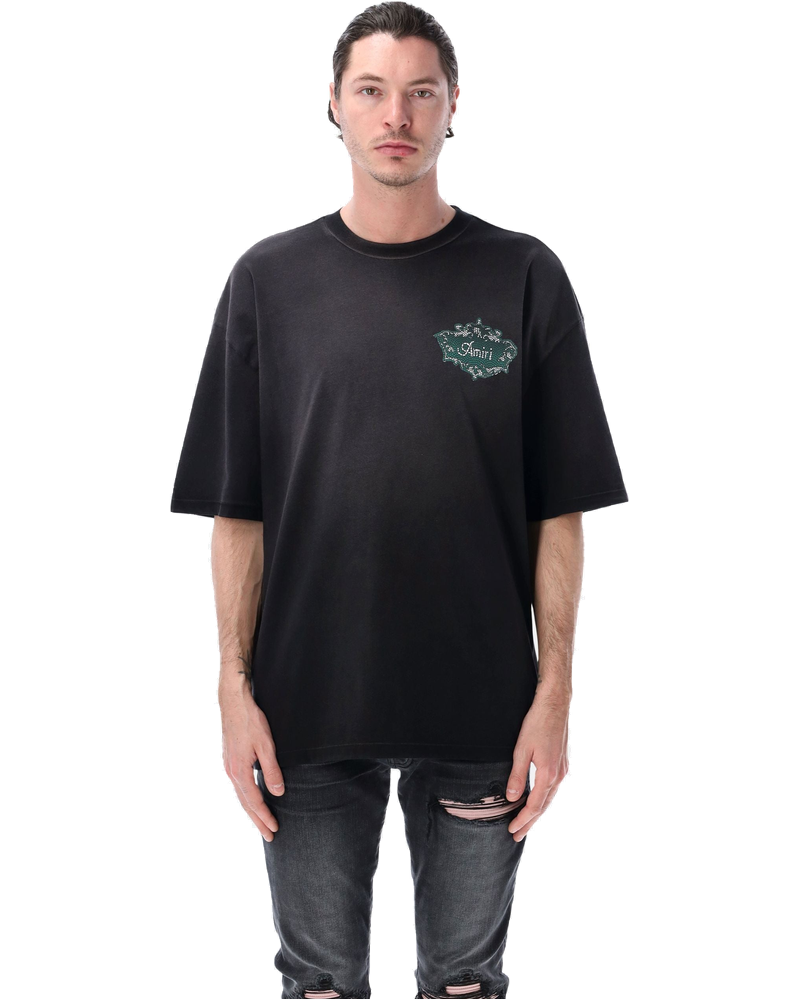 Black Chateau Crest Oversized Tee Amiri – Гарантія оригінальності