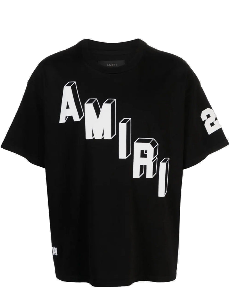 Black Flocked Hockey Skater T-Shirt Amiri оригінал – Купити в Україні