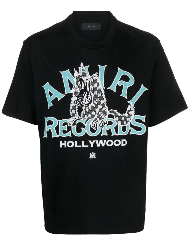 Black Amiri Records Wolf T-Shirt Amiri – Гарантія оригінальності