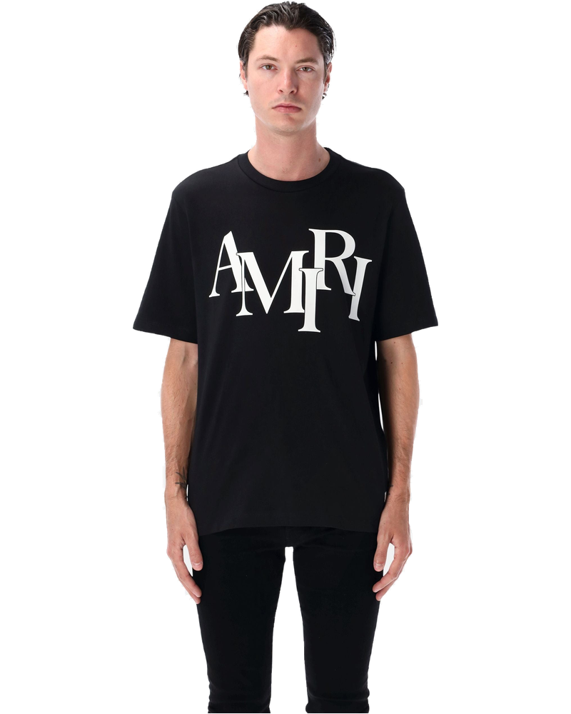 Black Staggered Logo T Shirt Amiri – Гарантія оригінальності