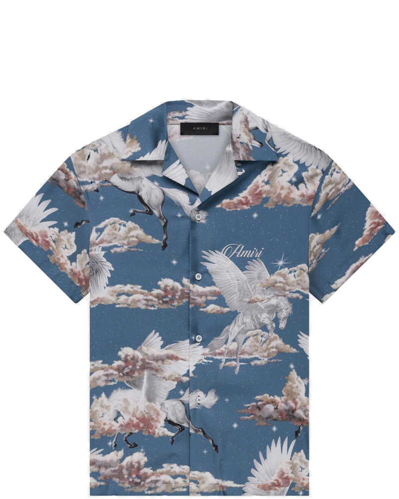 Blue All Over Pegasus Bowling Shirt Amiri оригінал – Купити в Україні