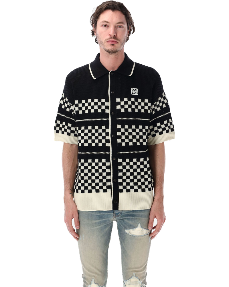Checkered Mesh Wool Shirt Amiri оригінал – Купити в Україні
