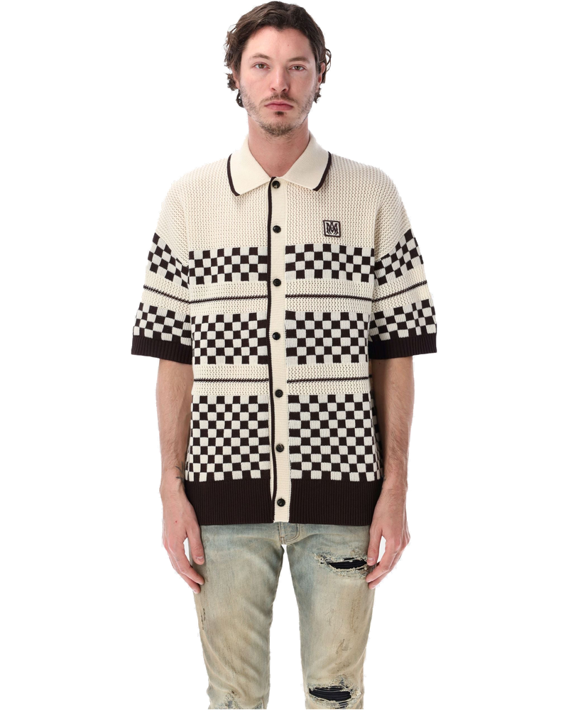 Checkered Mesh Wool Shirt Amiri оригінал – Купити в Україні
