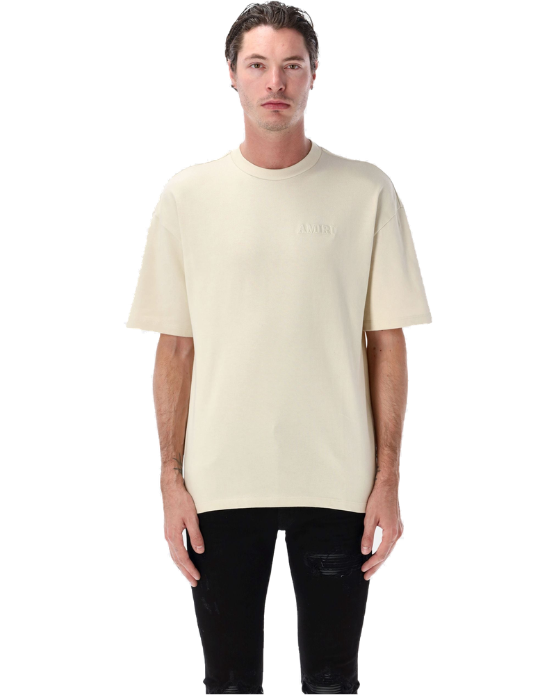 Оригінальна Oversized Cotton T Shirt With Logo Embroidery Amiri