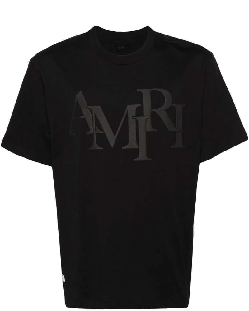 Оригінальна Black Amiri Staggered Logo T-Shirt Amiri
