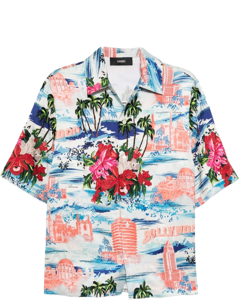 Tropical-Print Short-Sleeve Shirt Amiri – Гарантія оригінальності