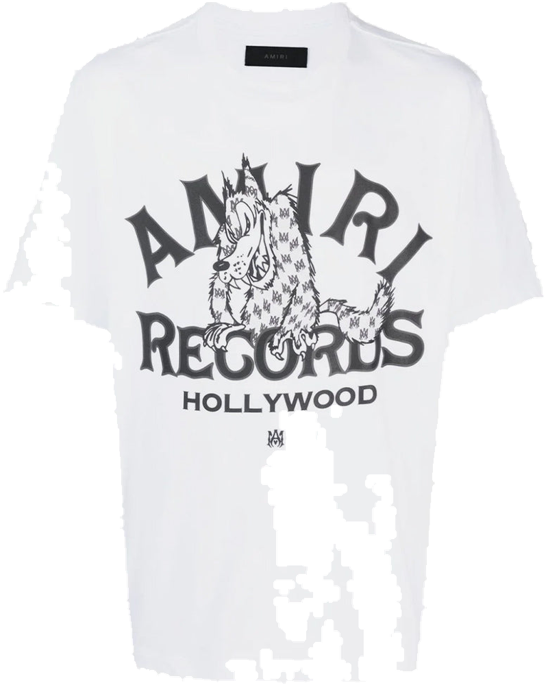 White Amiri Records Wolf T-Shirt Amiri оригінал – Купити в Україні