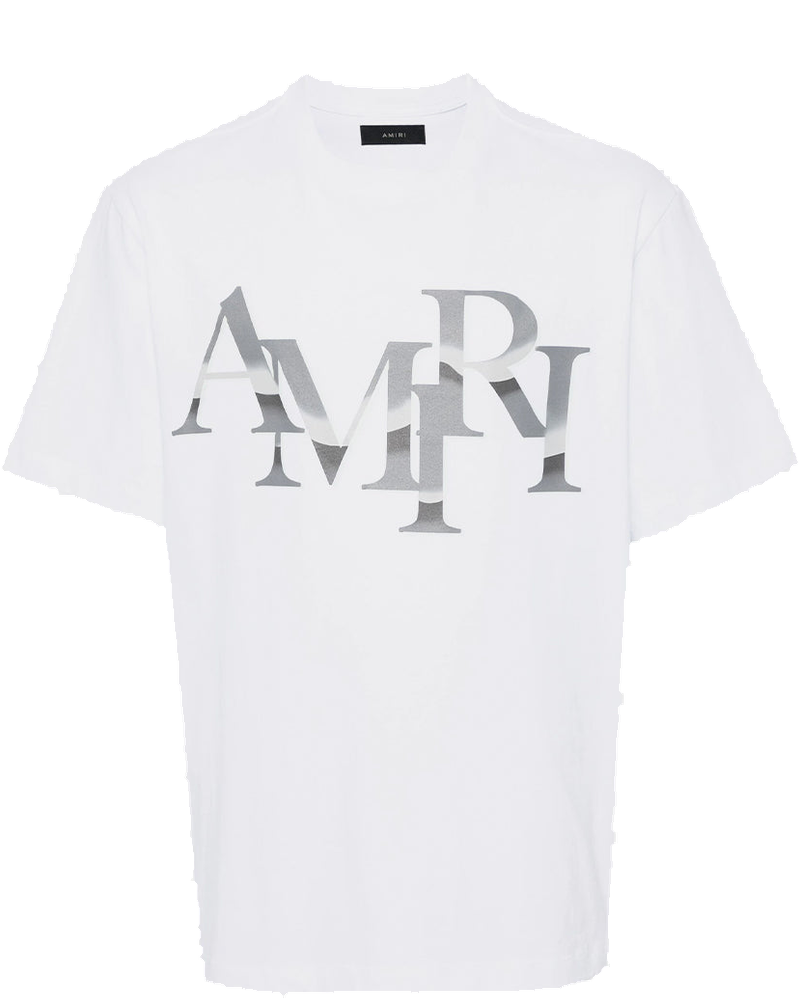 Оригінальна White Amiri Staggered Chrome T-Shirt Amiri