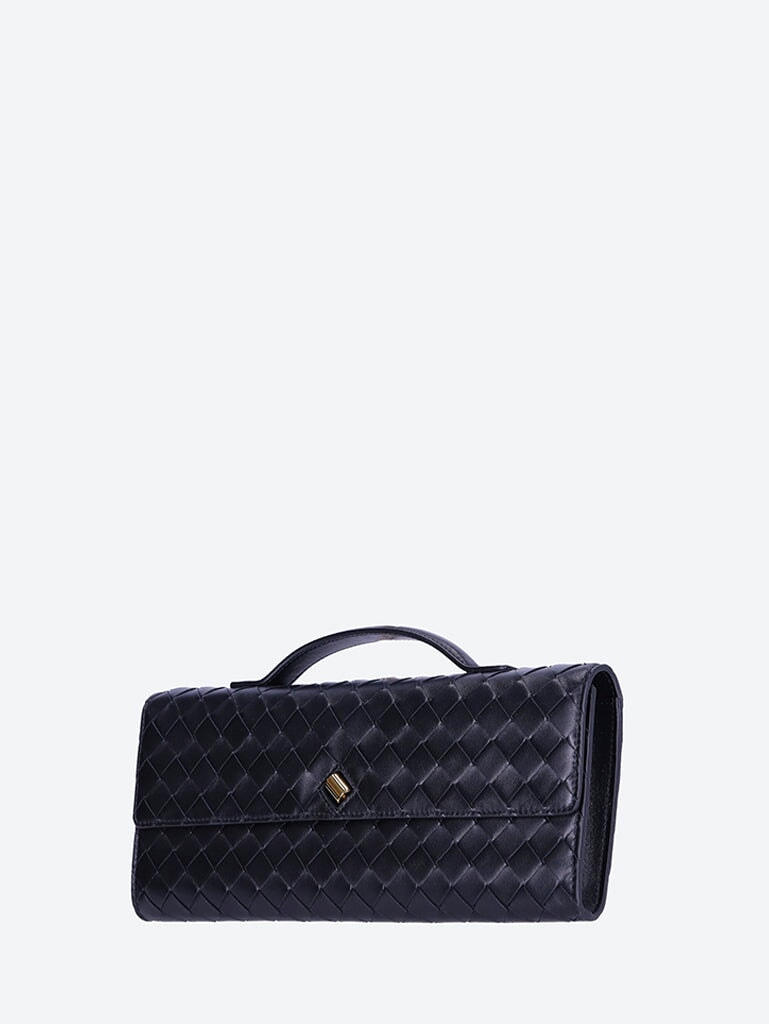 Andiamo Leather Clutch Bottega veneta – Гарантія оригінальності – вид ззаду