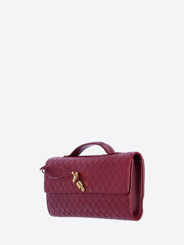 Andiamo Leather Clutch Bottega veneta – Гарантія оригінальності – вид ззаду