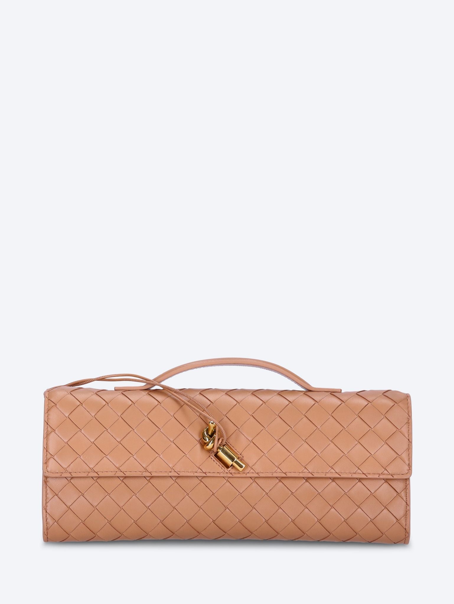 Andiamo Leather Clutch Bottega veneta – Гарантія оригінальності – боковий вид