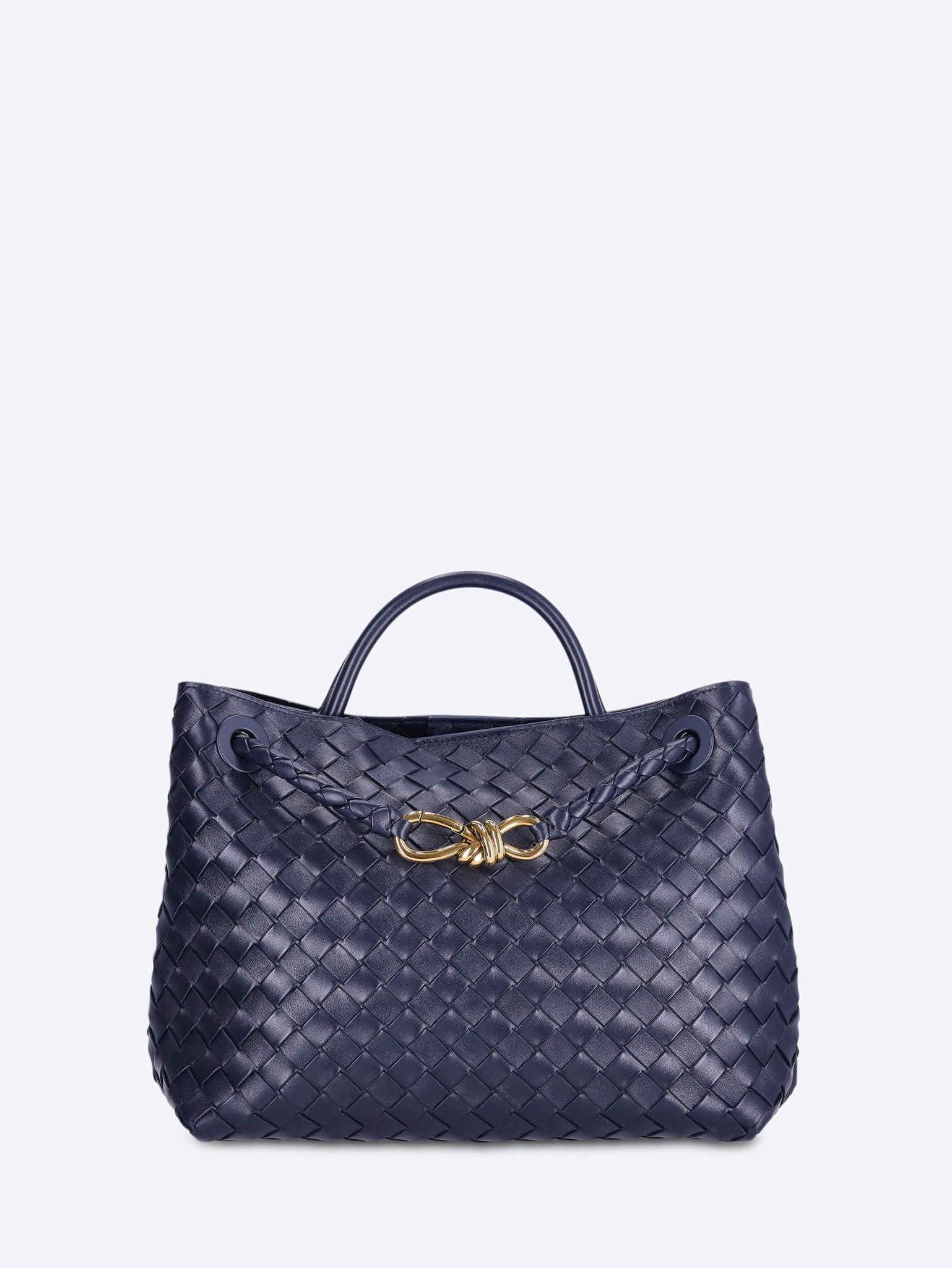 Оригінальна Andiamo Leather Handbag Bottega veneta – боковий вид