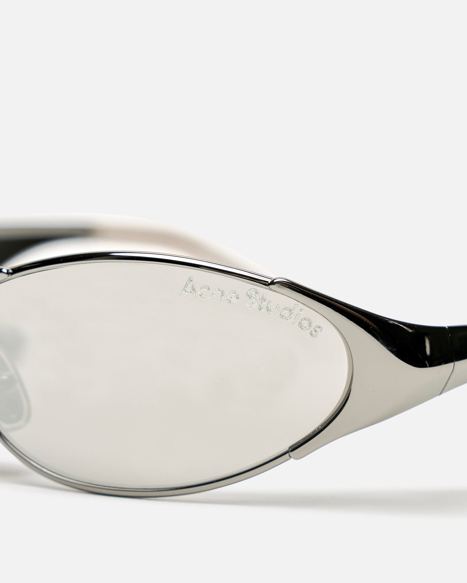 Оригінальна Apin Rimless Sunglasses In Antique Silver Acne studios – збільшений вид