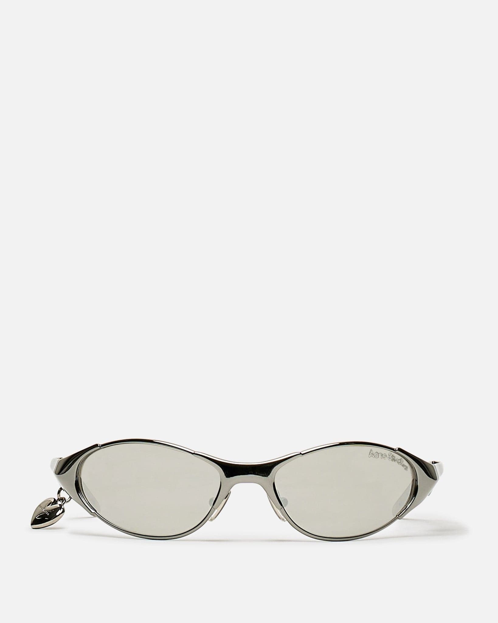 Оригінальна Apin Rimless Sunglasses In Antique Silver Acne studios – боковий вид