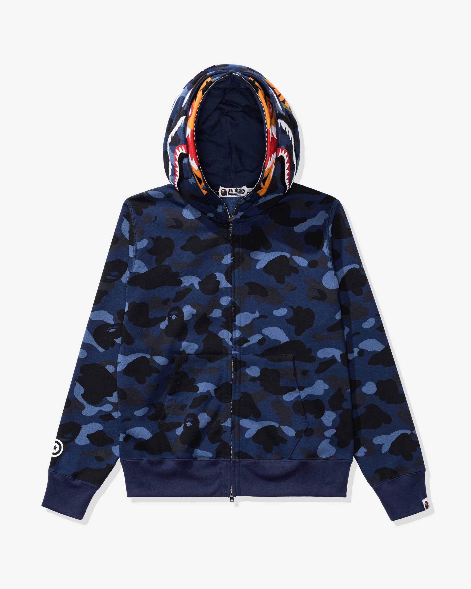 Color Camo Tiger Shark Wide Full Zip Double Navy A bathing ape оригінал – Купити в Україні – боковий вид - A BATHING APE